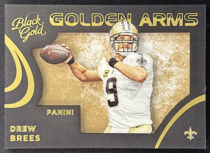 Drew Brees 2015 Panini Black Gold Golden Arms /199 Saints Sports Trading Card