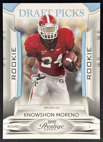Knowshon Moreno 2009 Panini Playoff Prestige Draft Picks Light Blue /999 Broncos Sports Trading Cards
