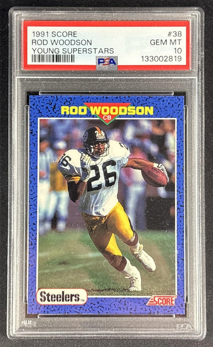 Rod Woodson 1991 Score Young Superstars PSA 10 Steelers 133002819 Sports Trading Cards