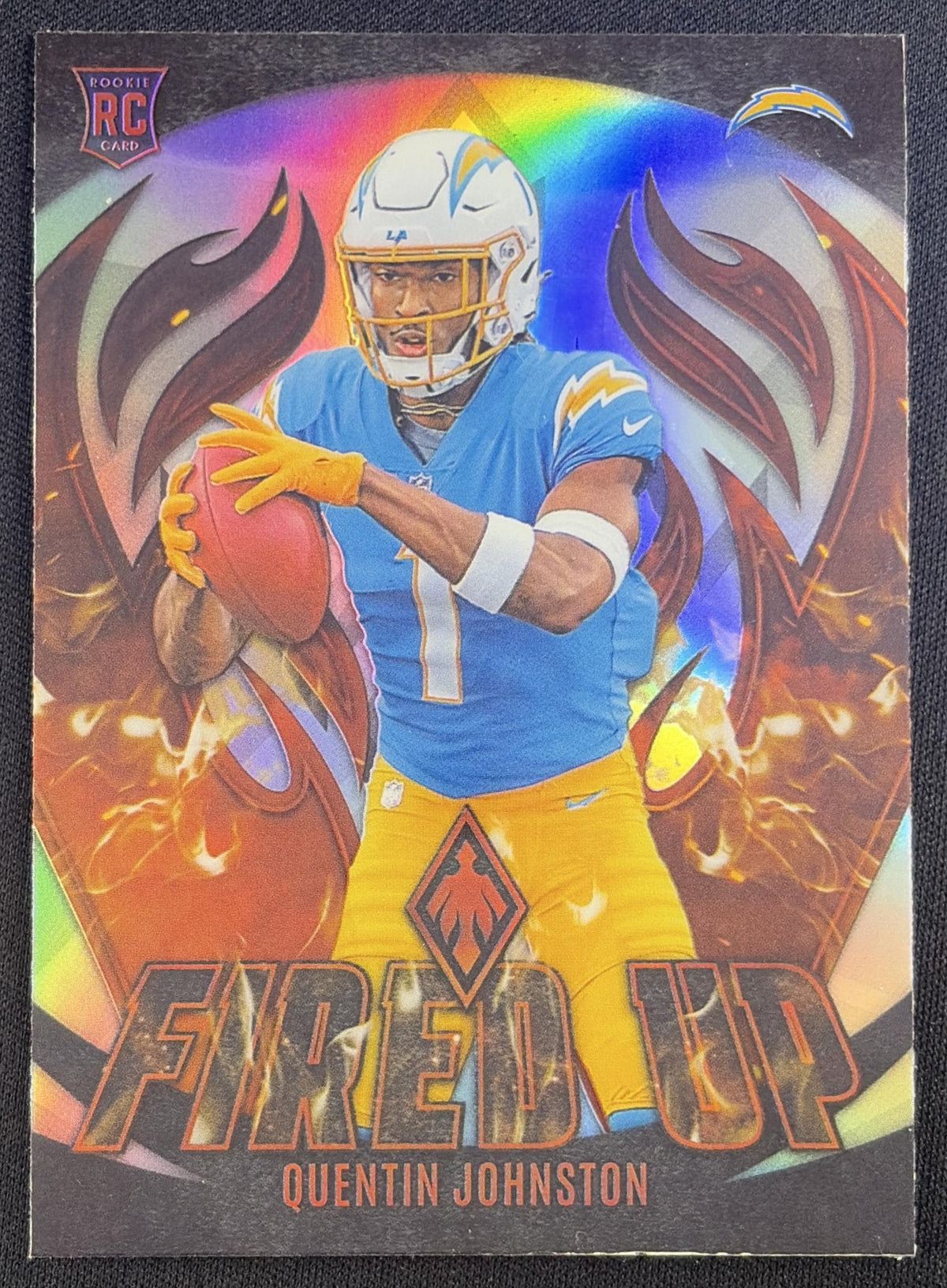Quentin Johnston 2023 Panini Phoenix Fired Up Silver Chargers Los Angeles Chargers Sports Trading Card