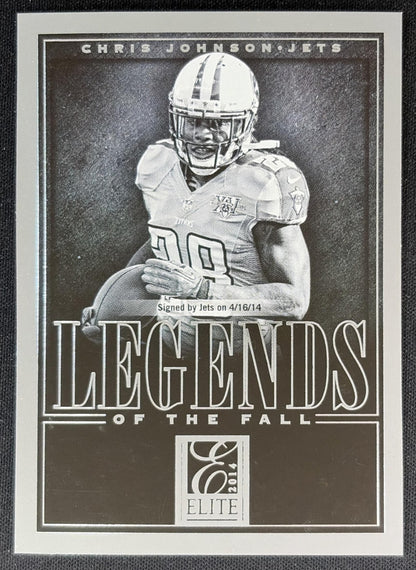 Chris Johnson 2014 Panini Elite Legends of the Fall Silver Jets - Front