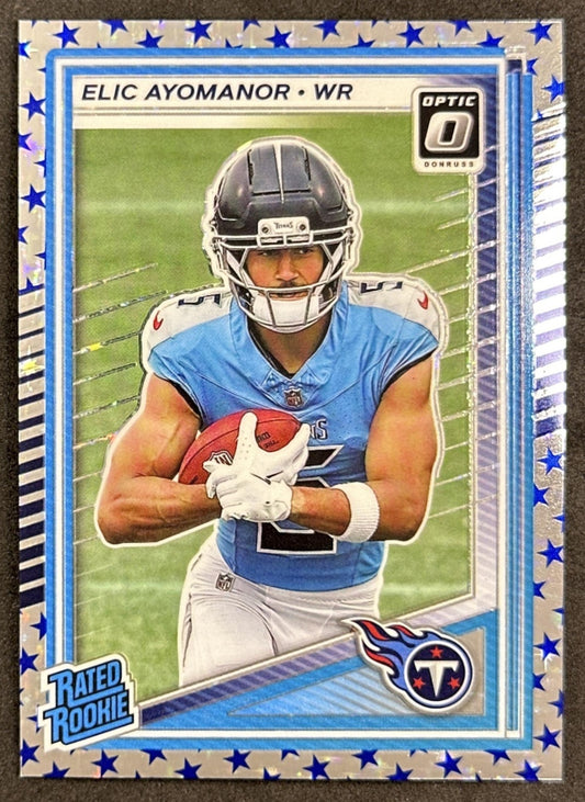 Elic Ayomanor 2025 Panini Donruss Optic Rated Rookie Stars Prizm Titans Default Title Sports Trading Card
