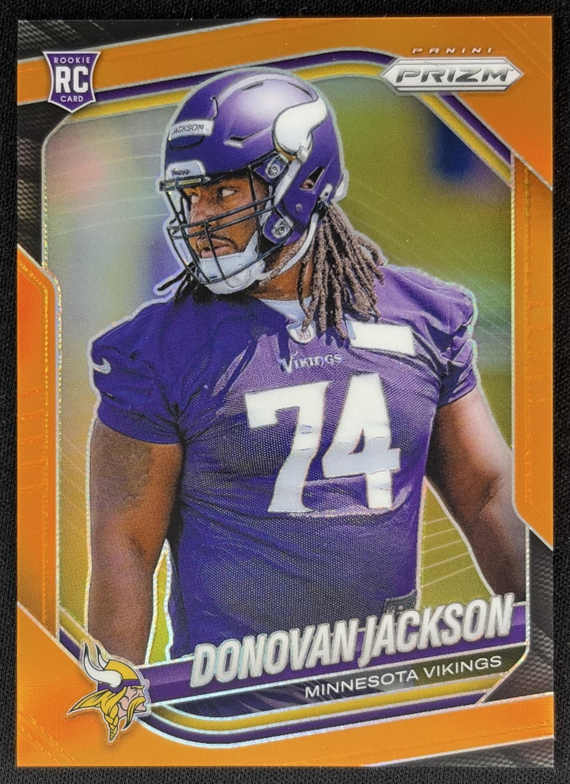Donovan Jackson 2025 Panini Prizm Orange /249 Vikings
