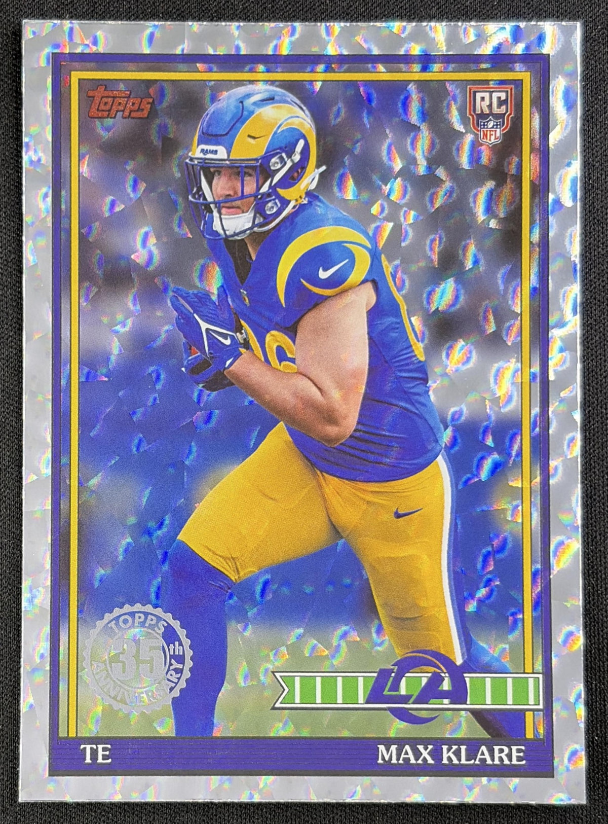 Max Klare 2026 Topps 1991 Rookie Crackle Foil Rams