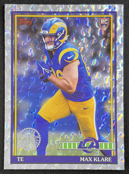 Max Klare 2026 Topps 1991 Rookie Crackle Foil Rams
