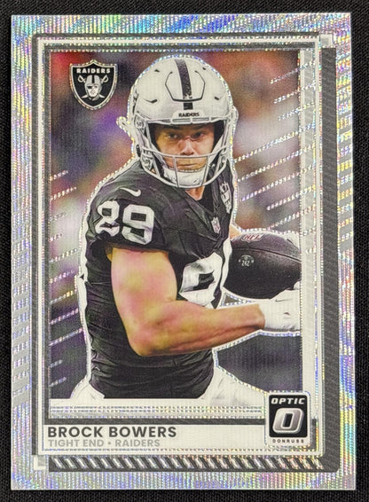 Brock Bowers 2025 Panini Donruss Optic Wave Prizm /300 Raiders