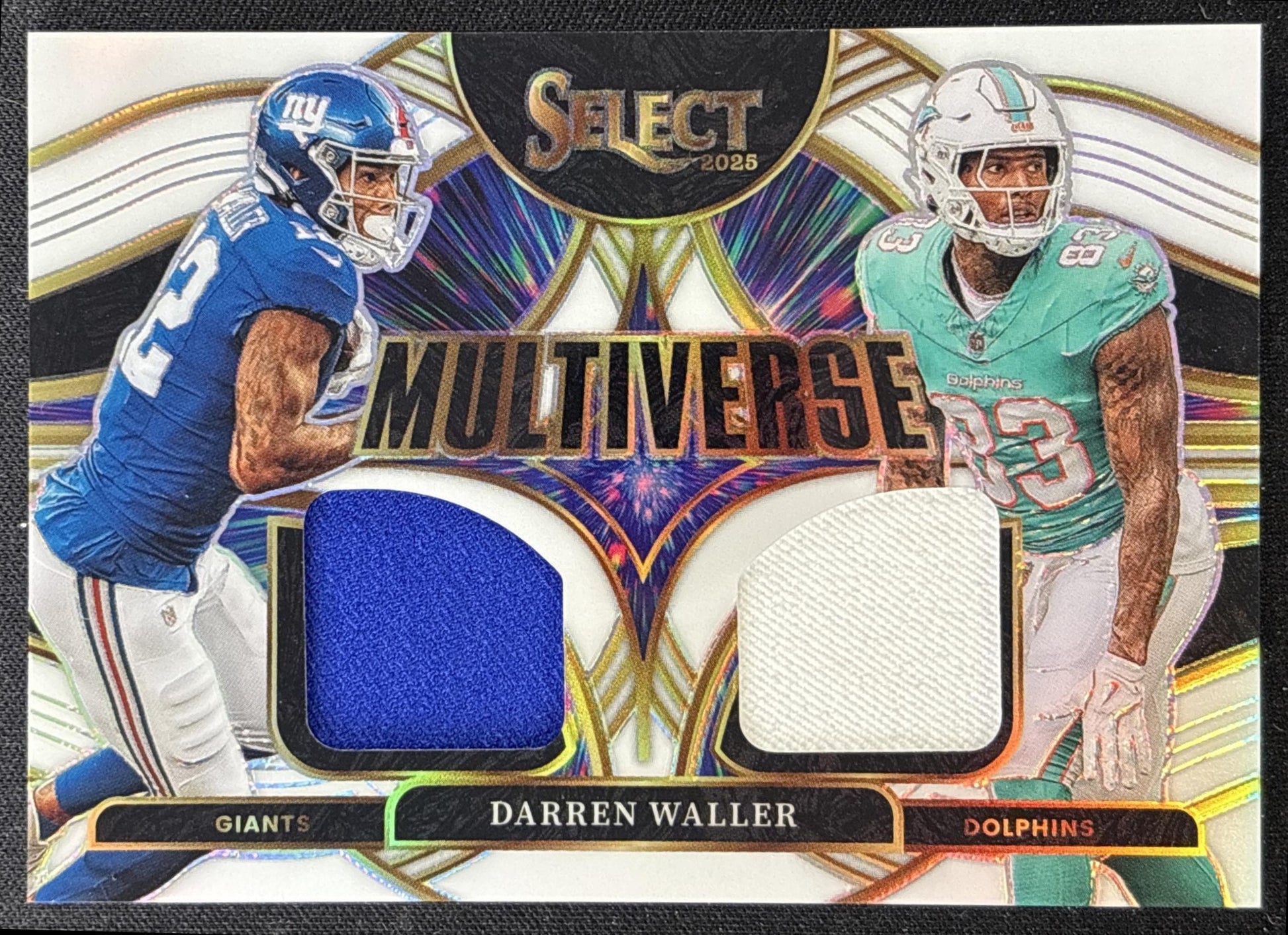 Darren Waller 2025 Panini Select Multiverse Jerseys White Prizm /99 Giants Dolphins