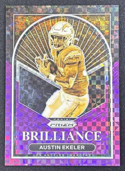 Austin Ekeler 2022 Panini Prizm Brilliance Prizms Purple Power /49 Chargers