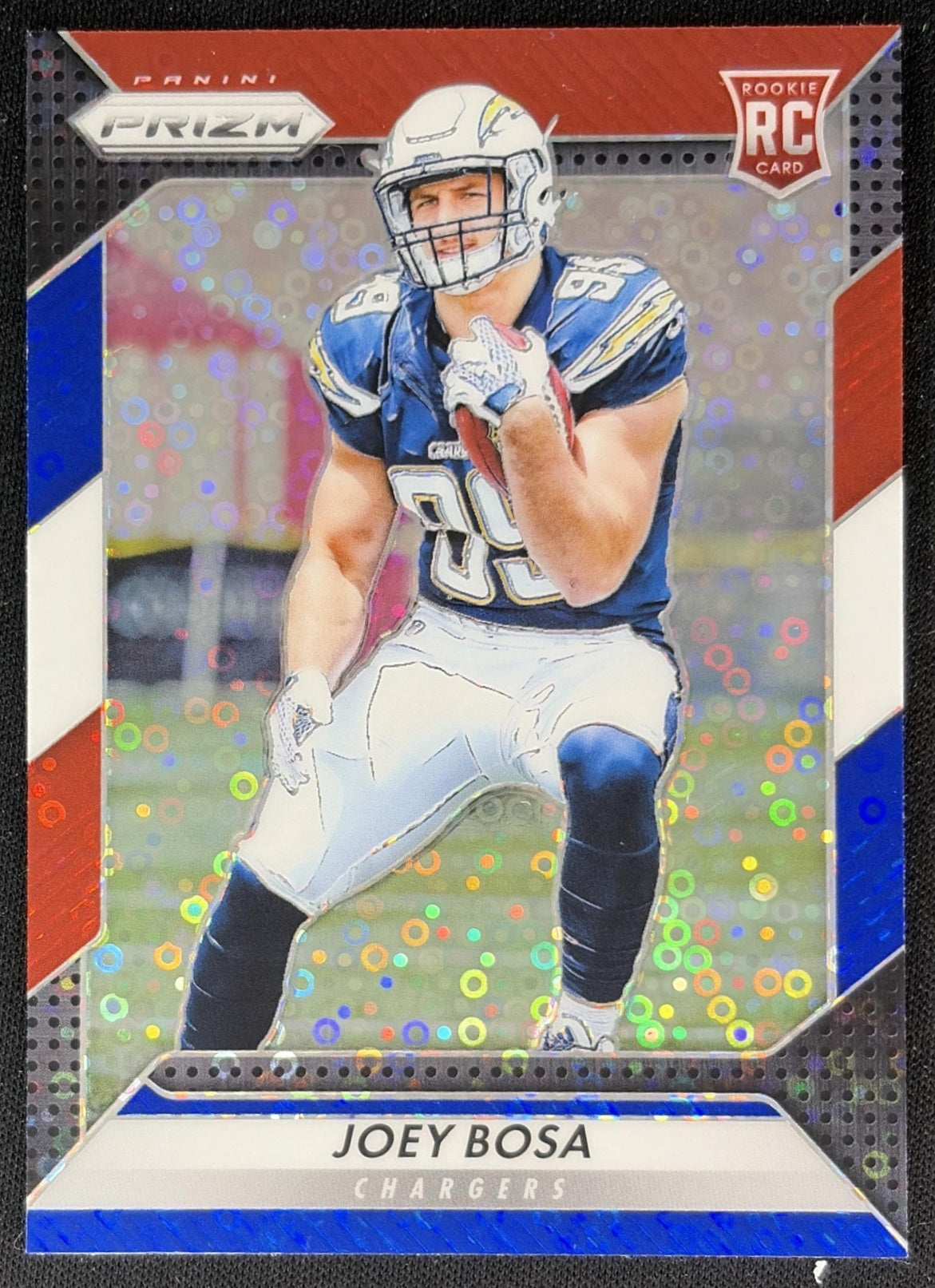 Joey Bosa 2016 Panini Prizm Red White & Blue Disco Chargers front