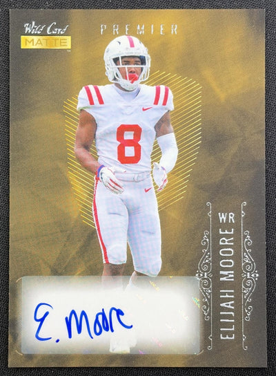Elijah Moore 2021 Wild Card Matte White Gold Auto Rebels