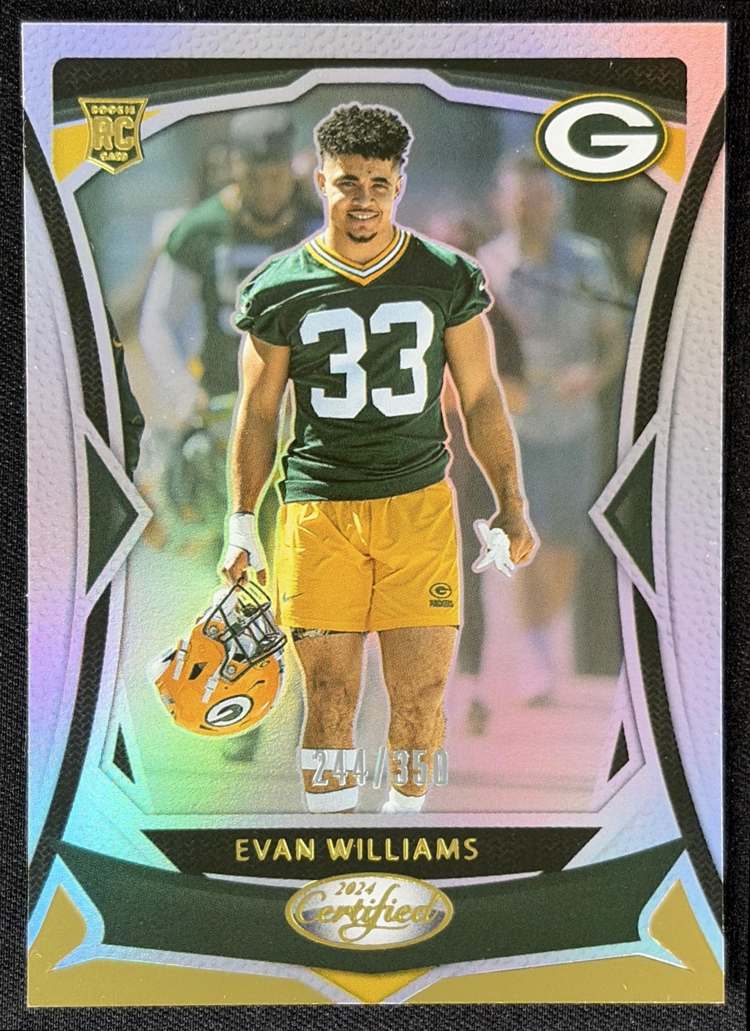 Evan Williams 2024 Panini Certified Rookies Mirror /350 Packers