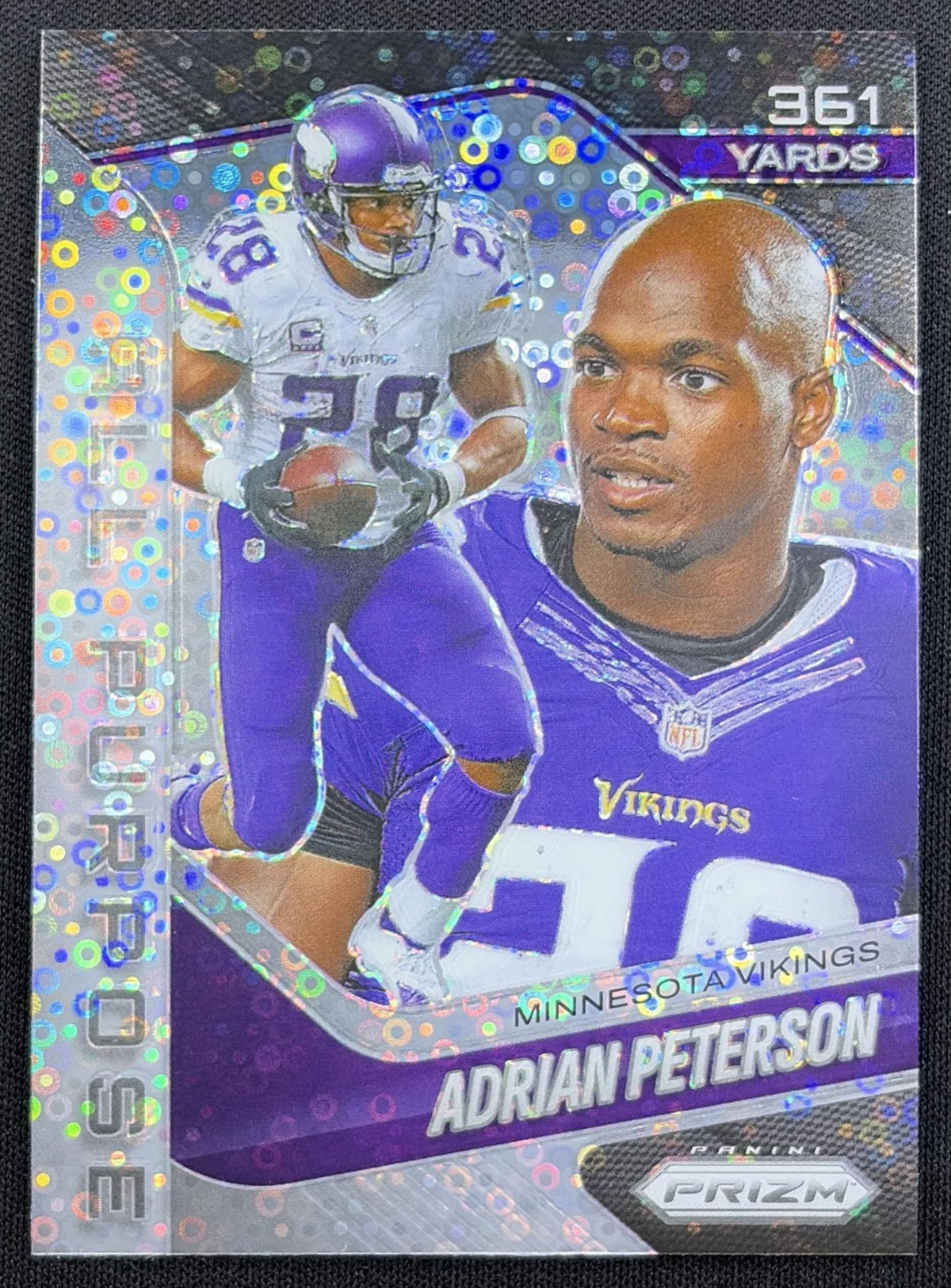 Adrian Peterson 2025 Panini Prizm All Purpose No Huddle Vikings Minnesota Vikings