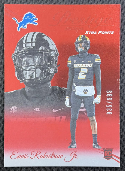 Ennis Rakestraw 2024 Panini Prestige Red Xtra Points /999 Lions