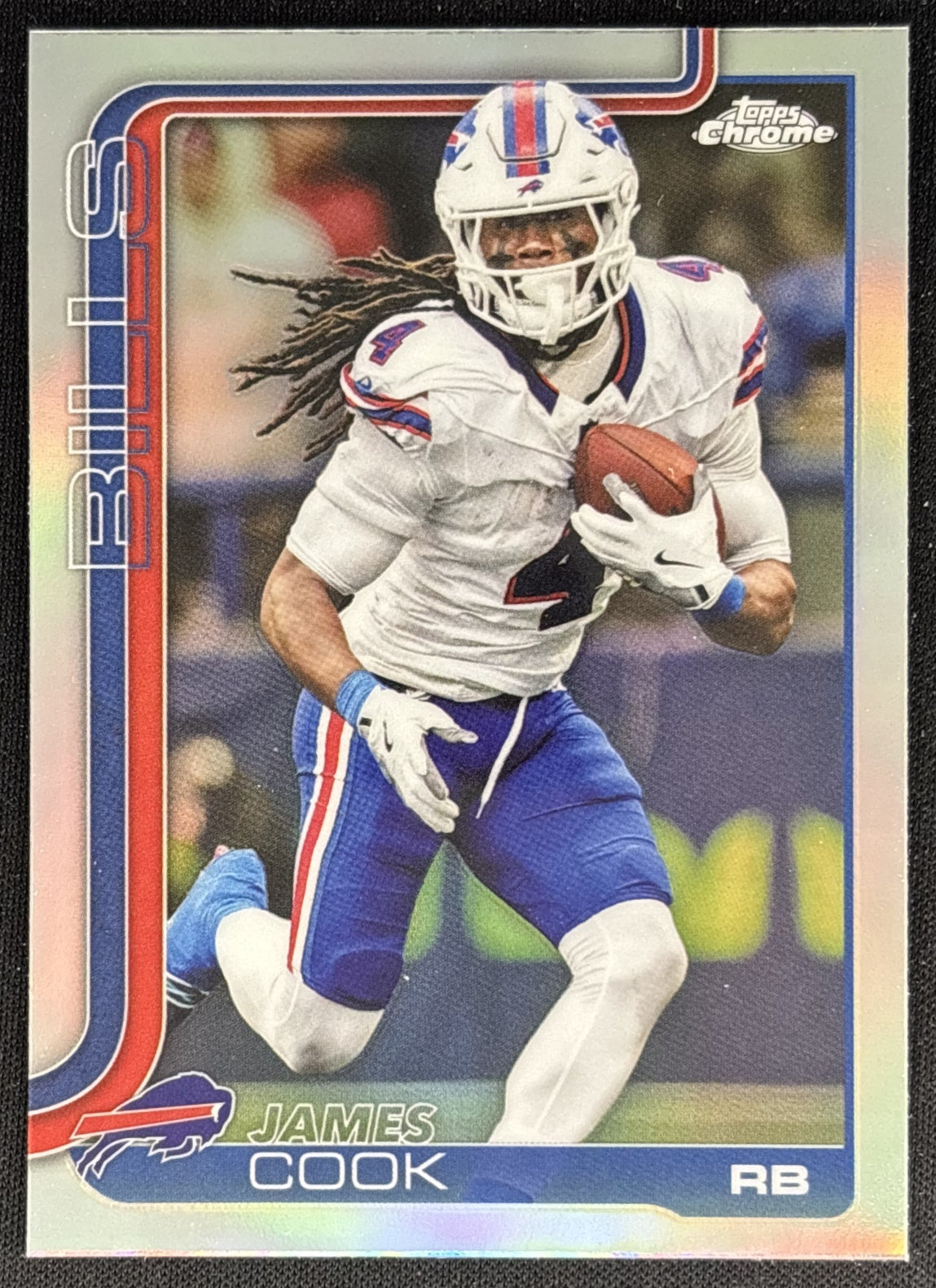 James Cook 2025 Topps Chrome Refractor Bills Sports Trading Cards