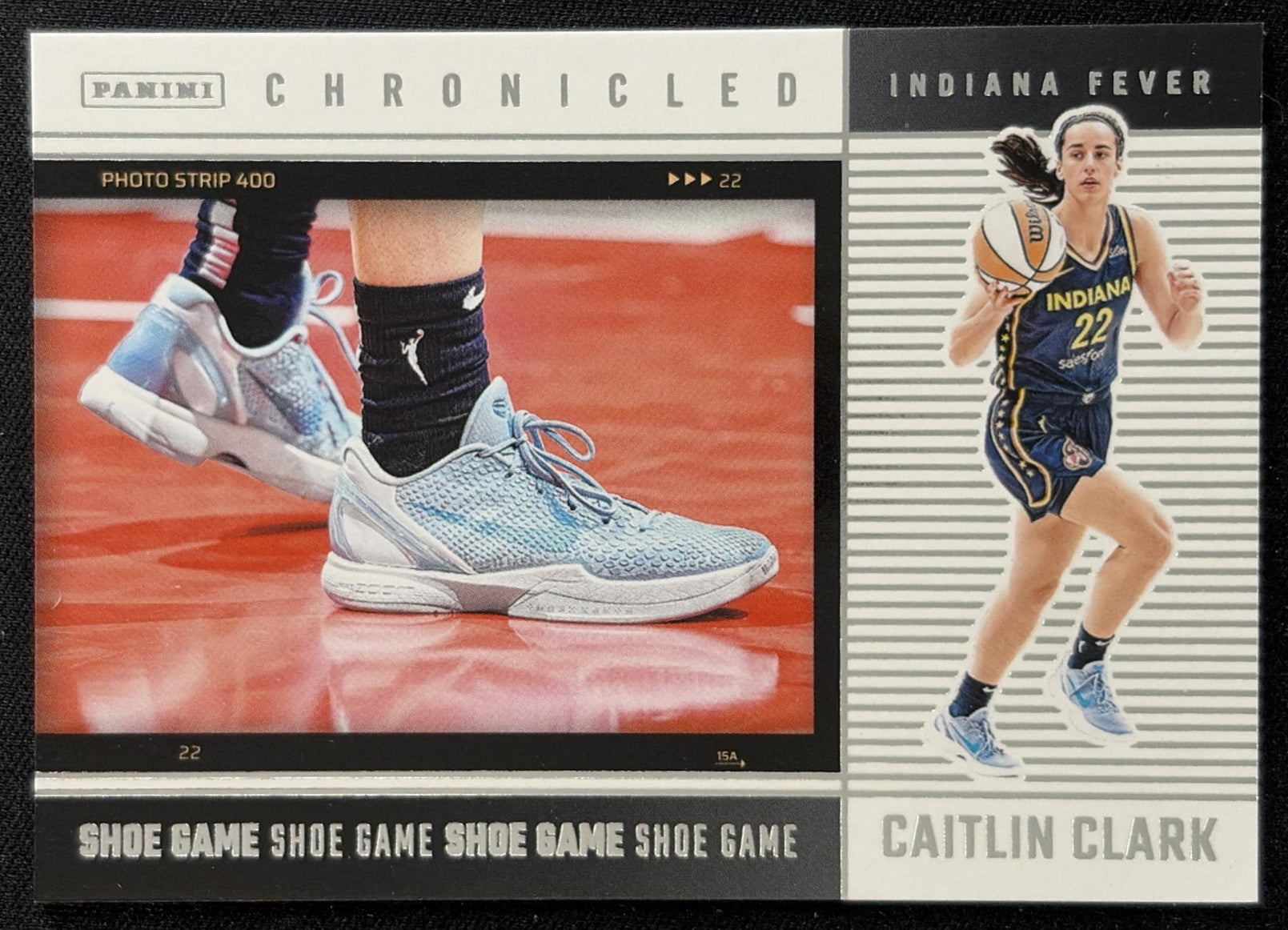 Caitlin Clark 2025 Panini Chronicled Shoe Game Fever 80 Sports Trading Card