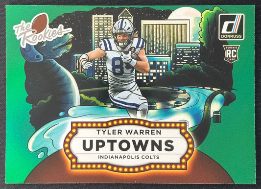 Tyler Warren 2025 Donruss Rookies & Highlights Uptown Horizontal Green Colts Sports Trading Cards