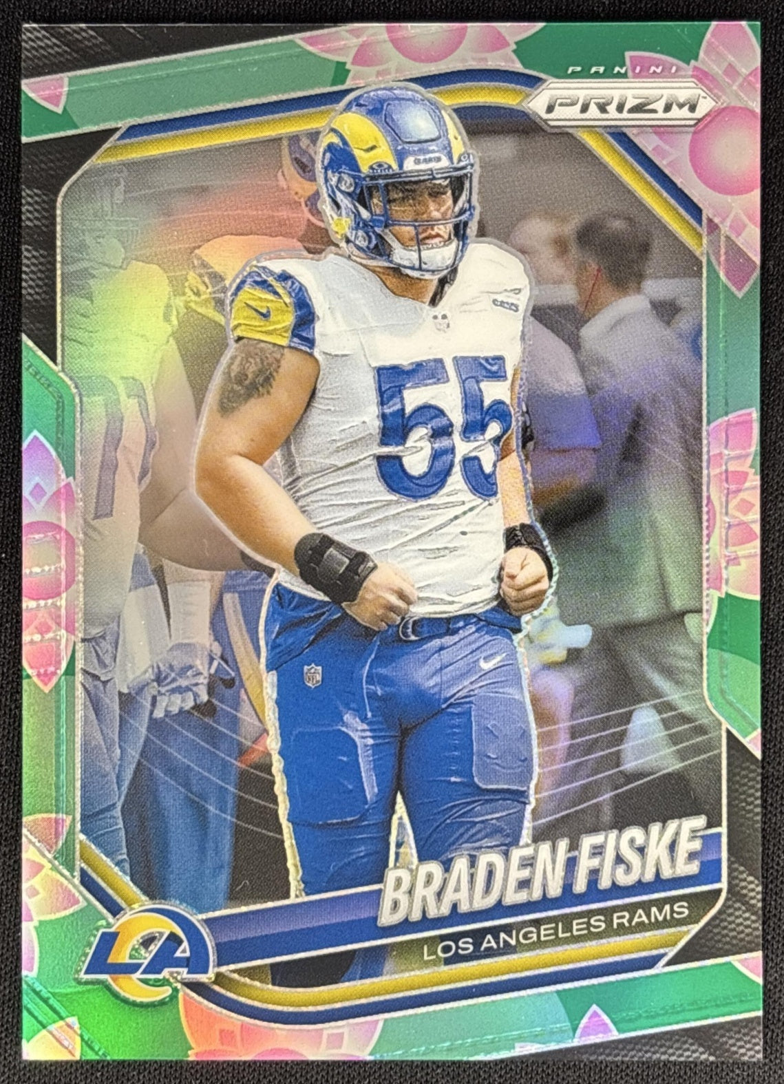 Braden Fiske 2025 Panini Prizm Lotus Flower /18 Rams Sports Trading Cards