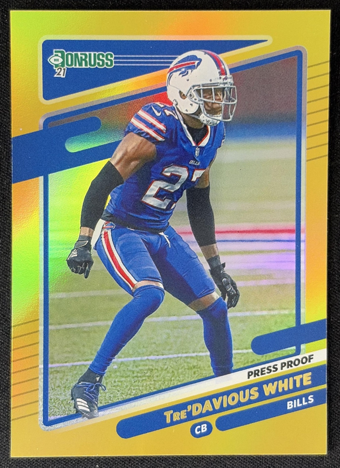 Tre Davious White 2021 Panini Donruss Press Proof Premium Bills - Buffalo Bills