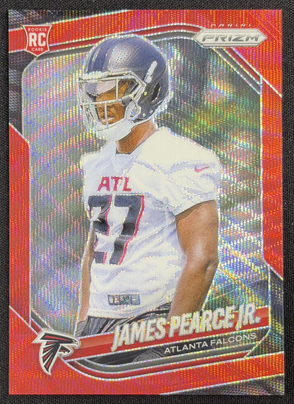 James Pearce Jr. 2025 Panini Prizm Red Wave /149 Falcons