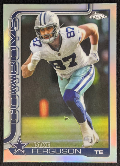 Jake Ferguson 2025 Chrome Refractor Cowboys Sports Trading Cards