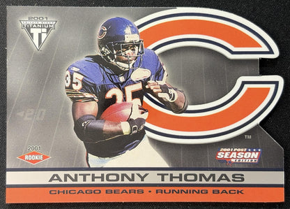 Anthony Thomas 2001 Pacific Private Stock Titanium Postseason Edition /795 Bears front