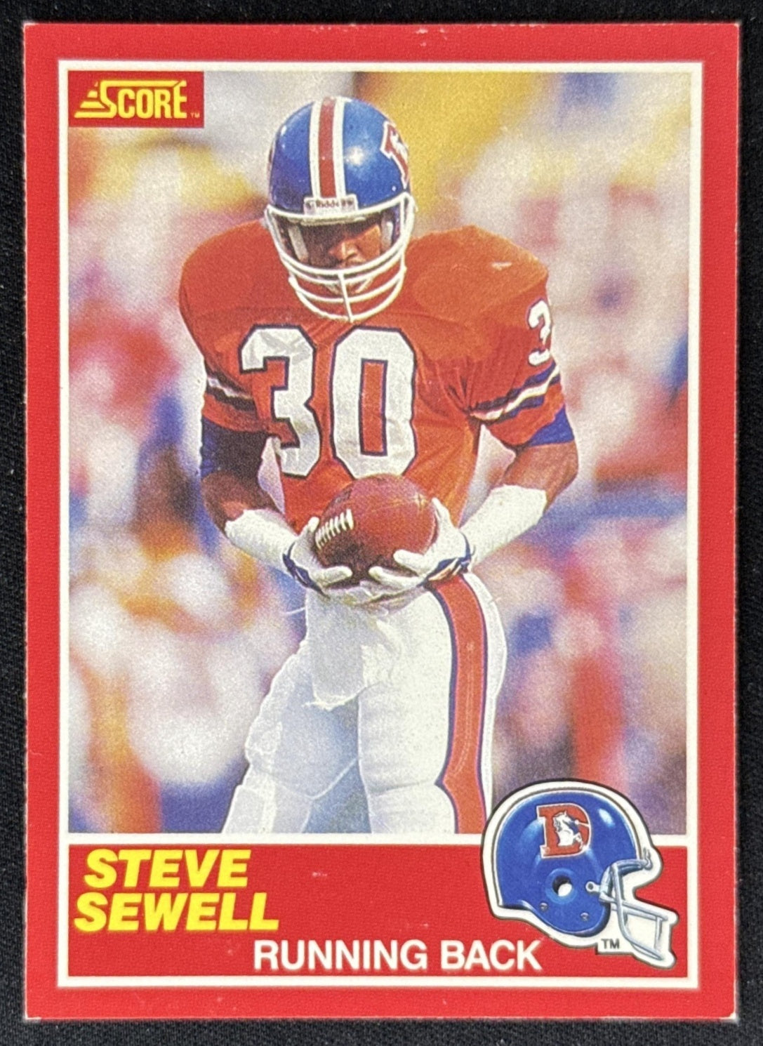 Steve Sewell 1989 Score Broncos Sports Trading Card