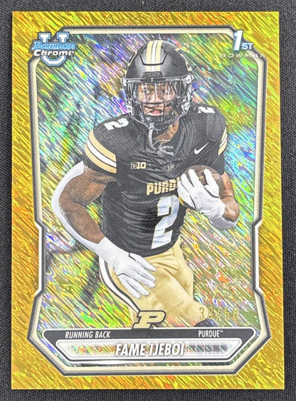 Fame Ijeboi 2026 Bowman Chrome Prospects Gold Shimmer Refractor /50 Boilermakers Default Title Sports Trading Card