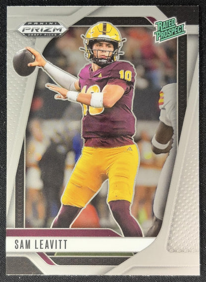 Sam Leavitt 2025 Panini Prizm Draft Picks Sun Devils front