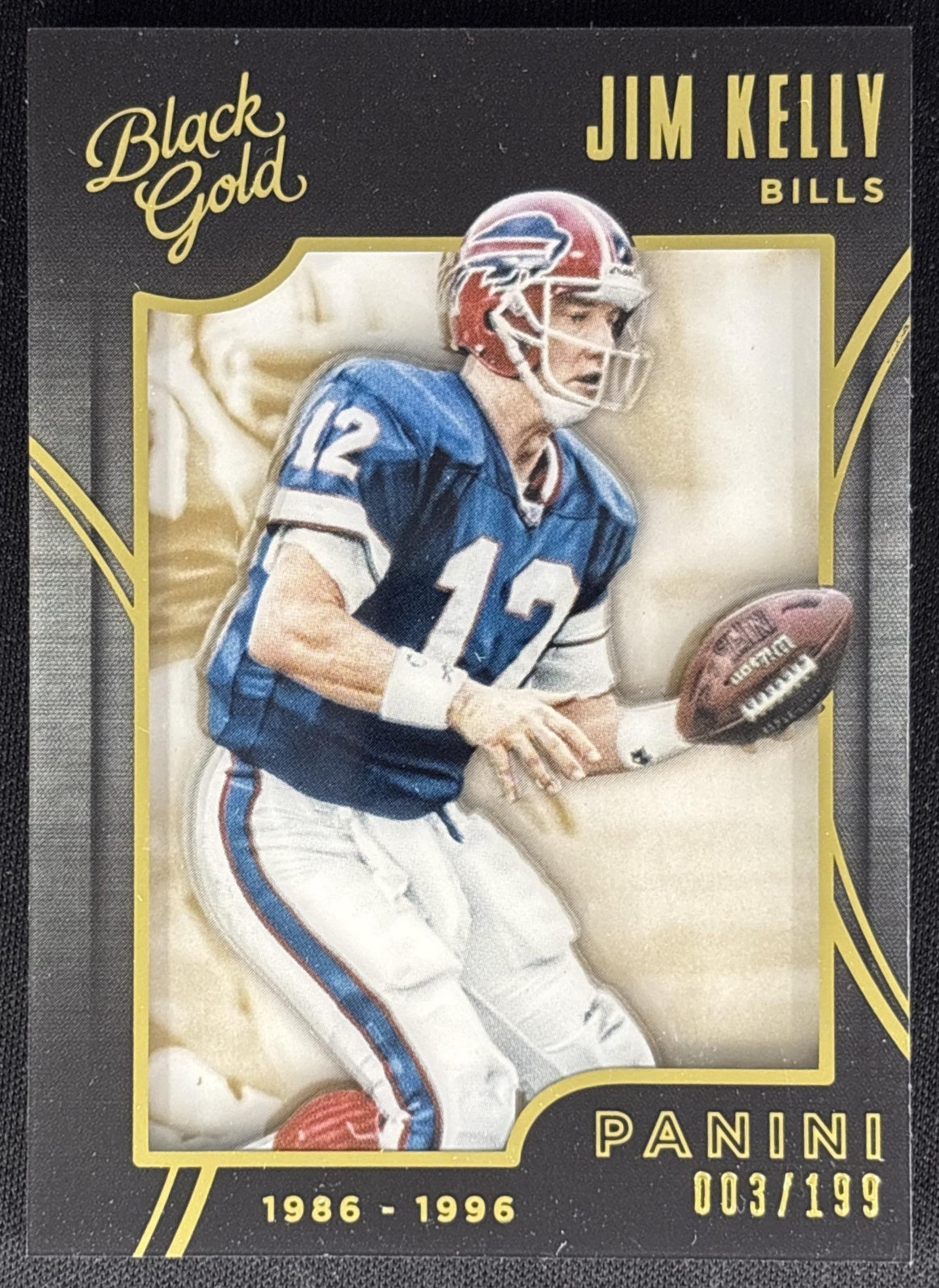 Jim Kelly 2015 Panini Black Gold /199 Bills Sports Trading Cards