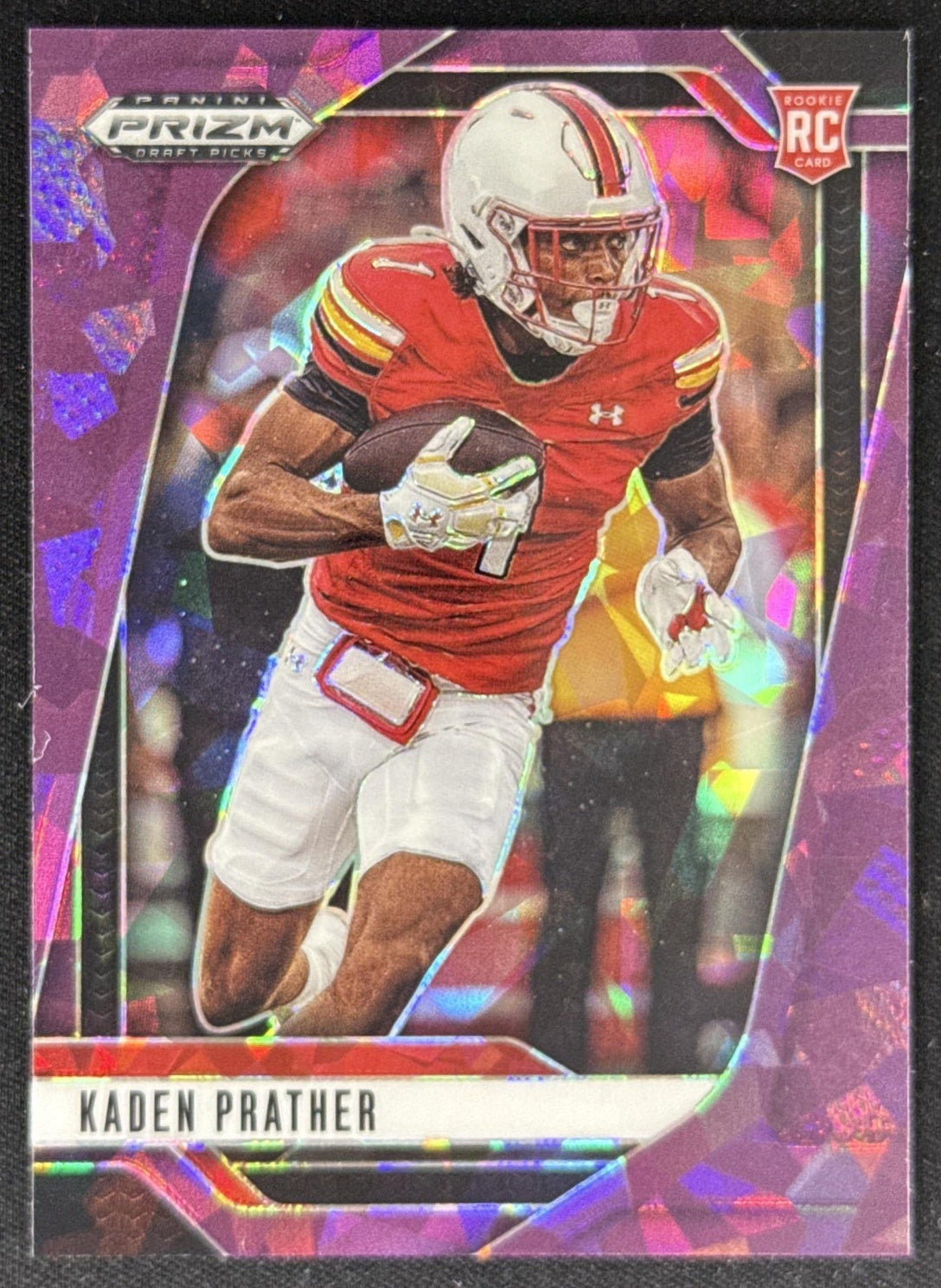 Kaden Prather 2025 Panini Prizm Draft Picks Purple Ice /199 Terrapins Sports Trading Card