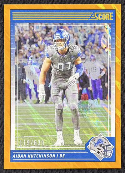 Aidan Hutchinson 2024 Panini Score Lava /630 Lions Sports Trading Card