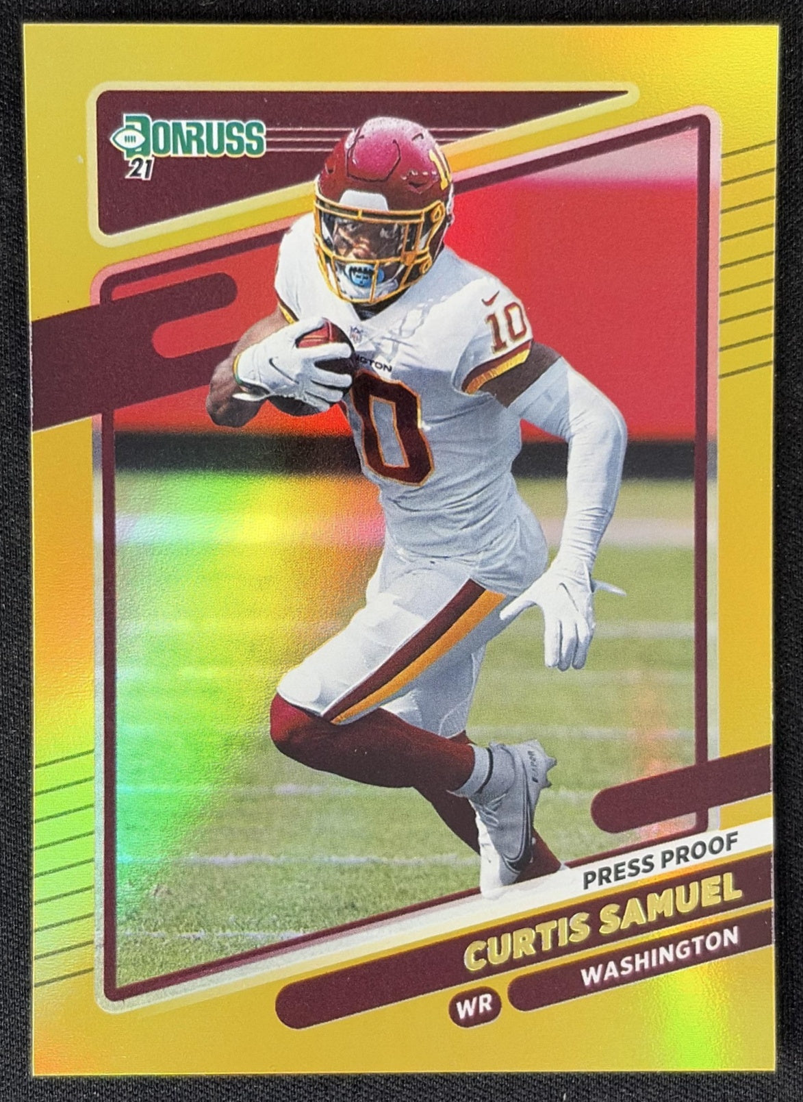 Curtis Samuel 2021 Panini Donruss Press Proof Premium Commanders Sports Trading Card