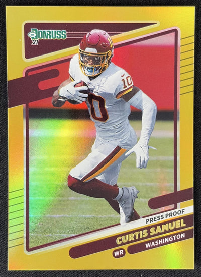 Curtis Samuel 2021 Panini Donruss Press Proof Premium Commanders Sports Trading Card