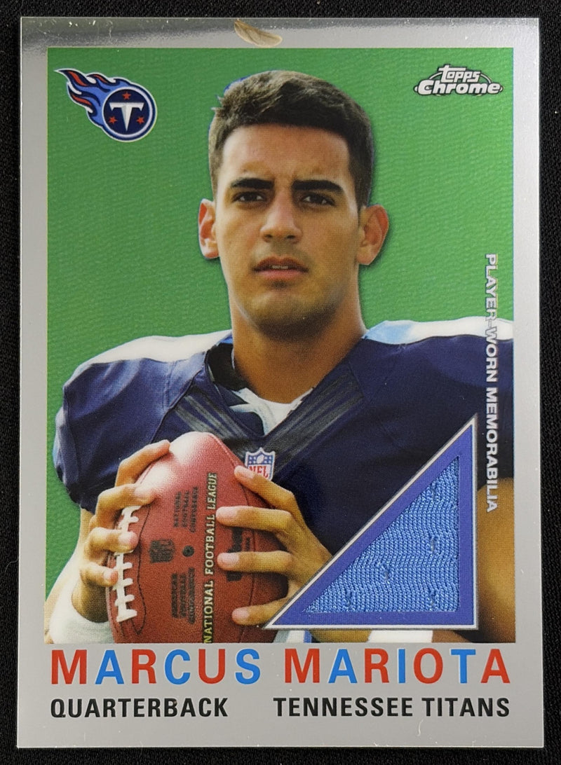 Marcus Mariota 2015 Topps Chrome 60th Anniversary Relics Titans