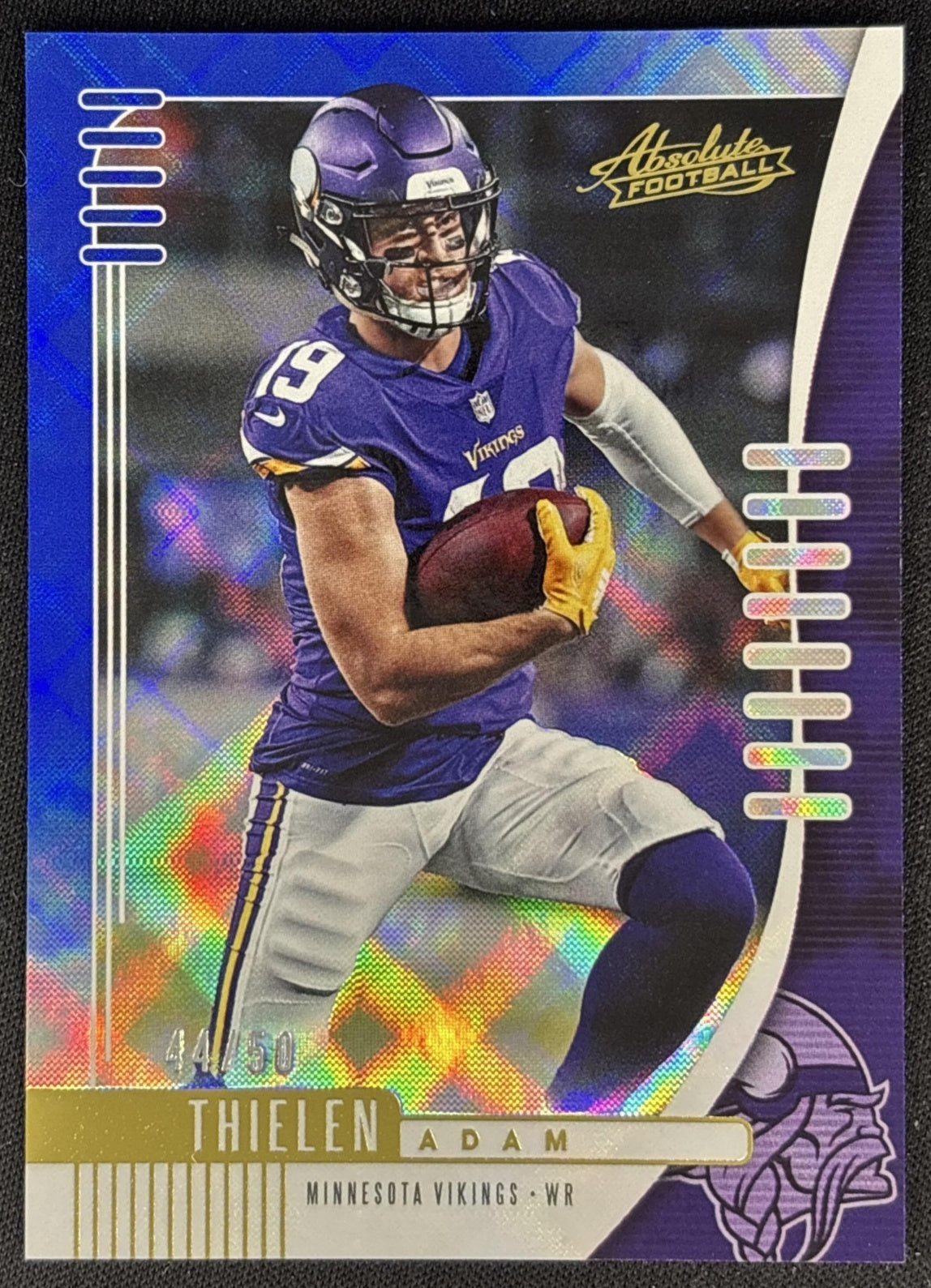 Adam Thielen 2019 Panini Absolute Spectrum Blue /50 Vikings