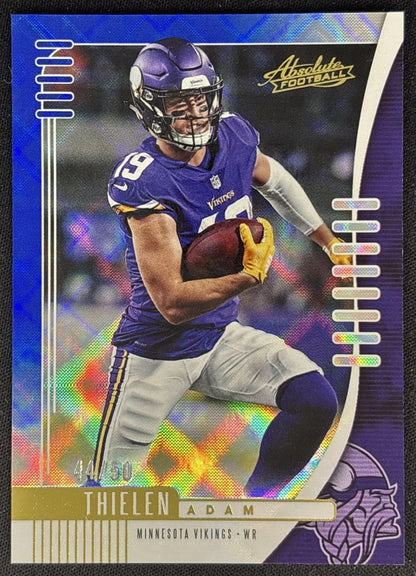 Adam Thielen 2019 Panini Absolute Spectrum Blue /50 Vikings