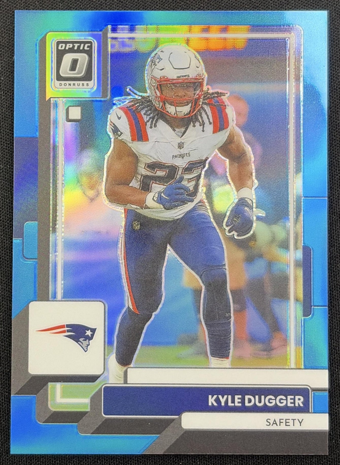 Kyle Dugger 2022 Panini Donruss Optic Aqua /299 Patriots
