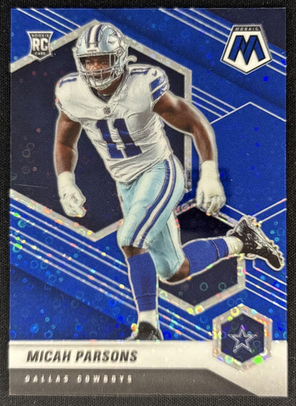 Micah Parsons 2021 Panini Mosaic No Huddle Prizm Blue /75 Cowboys