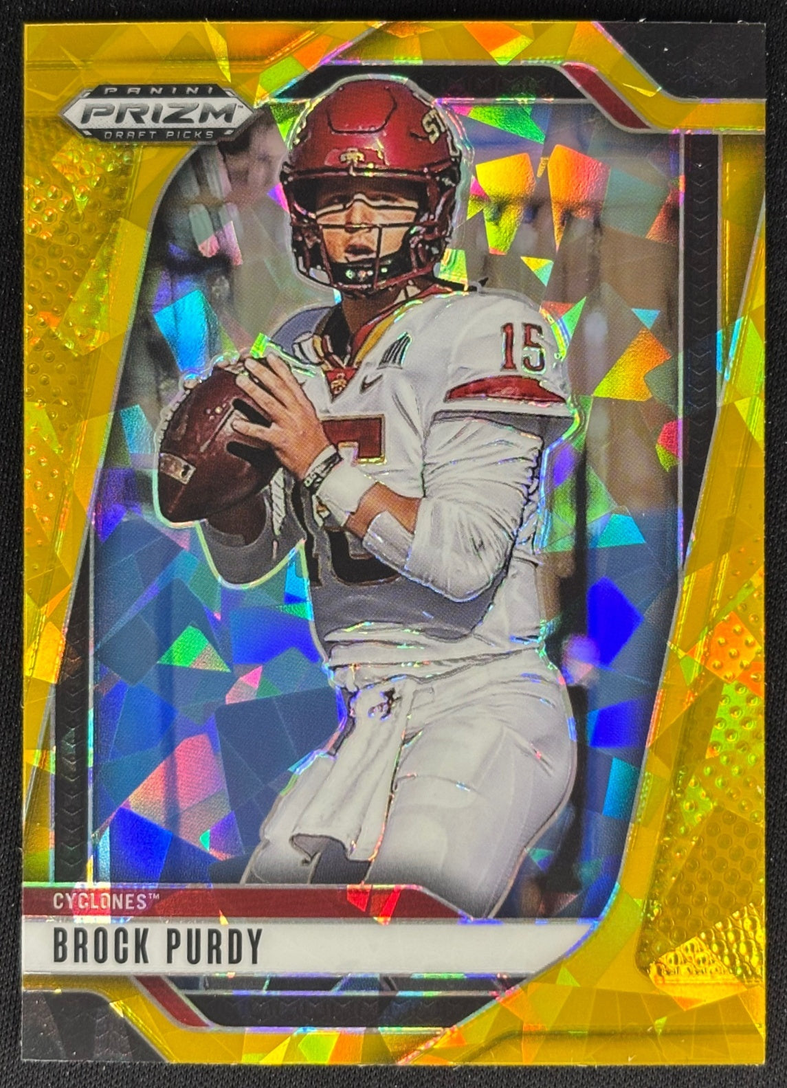 Brock Purdy 2025 Prizm Draft Picks Gold Ice 49ers Sports Trading Cards