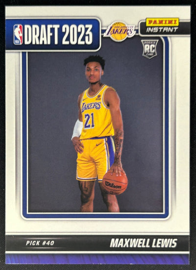 Maxwell Lewis 2023 Panini Instant NBA Draft Night Lakers Sports Trading Cards