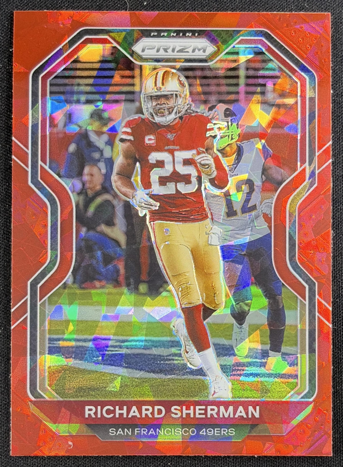 Richard Sherman 2020 Panini Prizm Red Ice 49ers Sports Trading Card