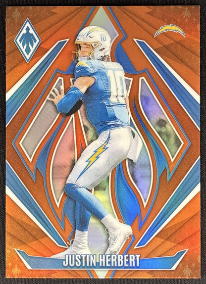 Justin Herbert 2024 Panini Phoenix Orange Chargers Sports Trading Cards