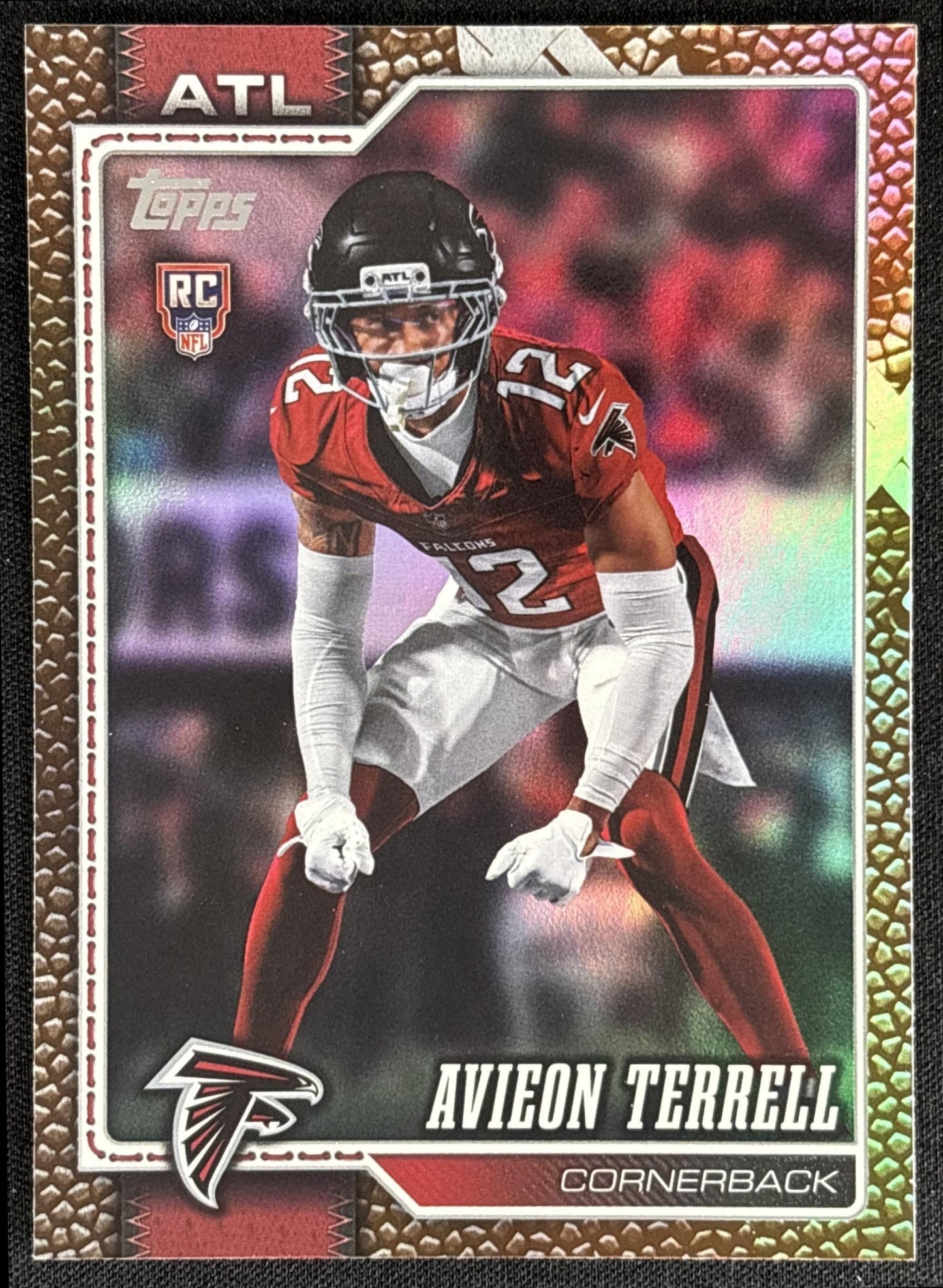 Avieon Terrell 2026 Topps Football Leather Foil Falcons