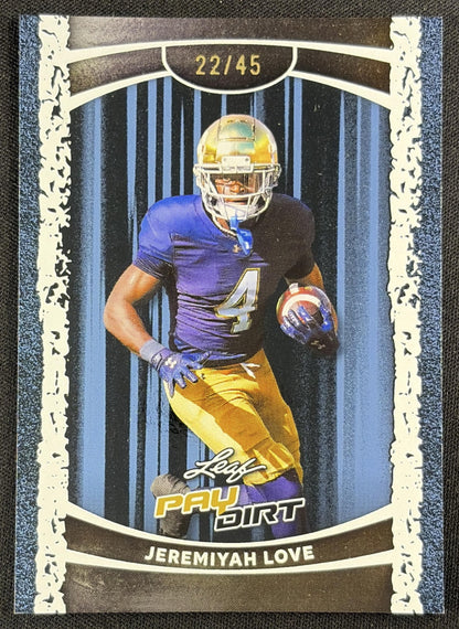 Jeremiyah Love 2026 Leaf Paydirt Platinum /45