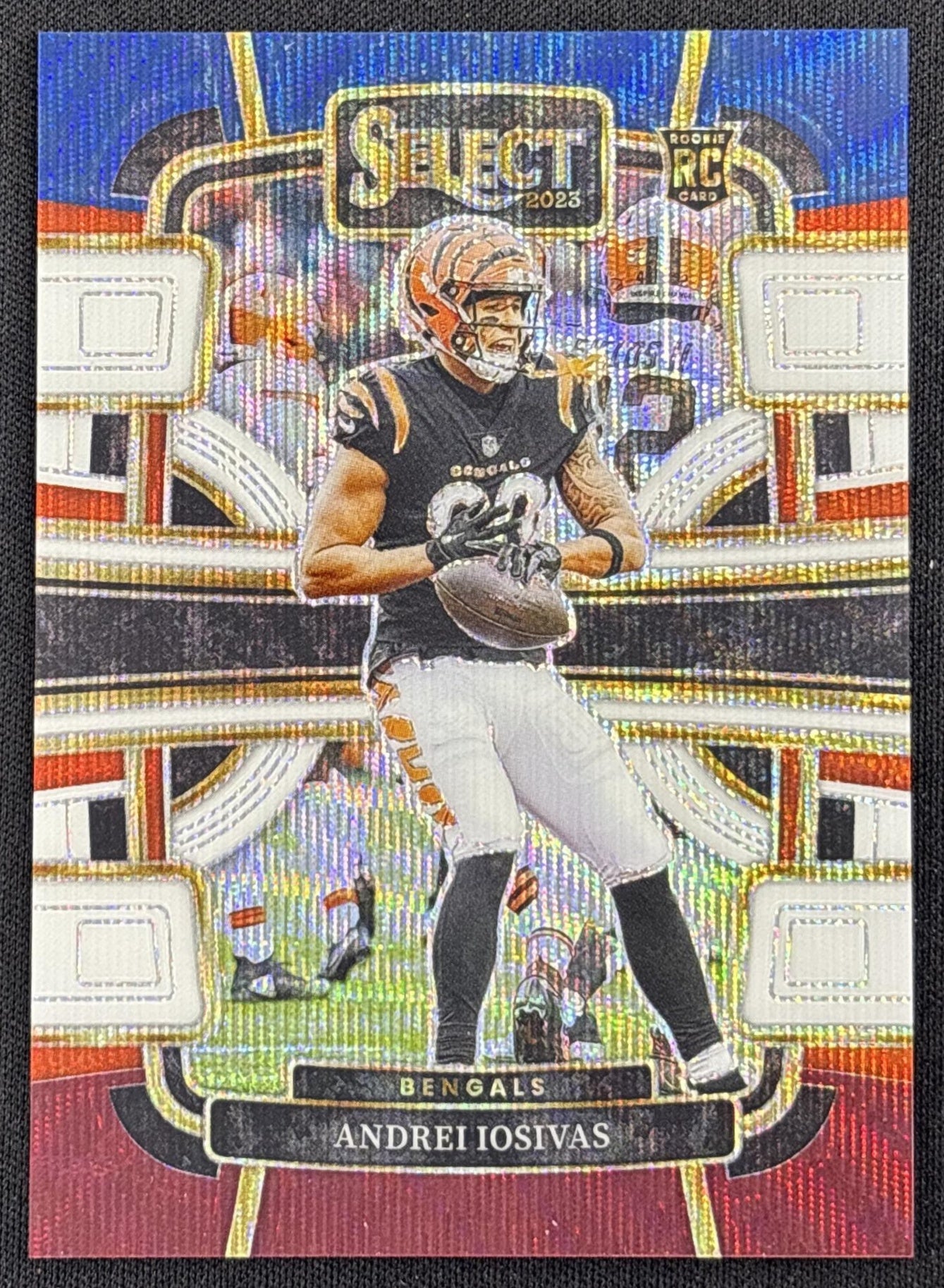 Andrei Iosivas 2023 Panini Select Tri Color Prizms /259 Bengals