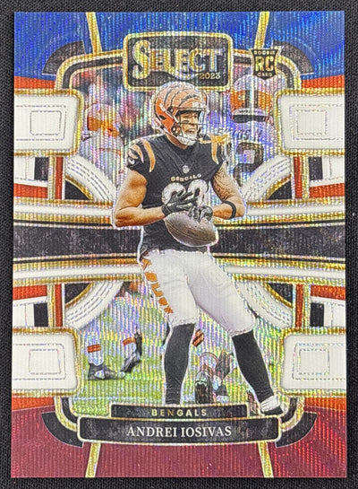 Andrei Iosivas 2023 Panini Select Tri Color Prizms /259 Bengals Sports Trading Card