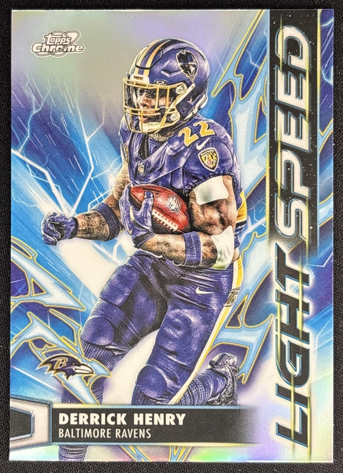 Derrick Henry 2025 Topps Cosmic Chrome Light Speed Ravens front