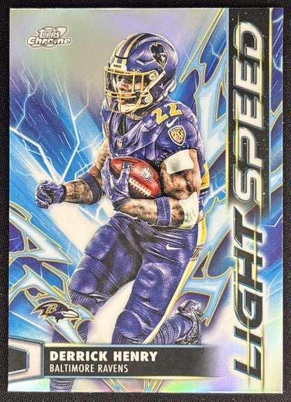 Derrick Henry 2025 Topps Cosmic Chrome Light Speed Ravens front