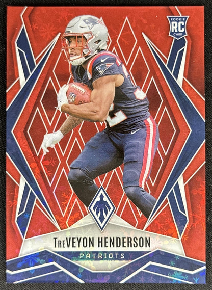 TreVeyon Henderson 2025 Panini Phoenix Red Winter Prizm /399 Patriots