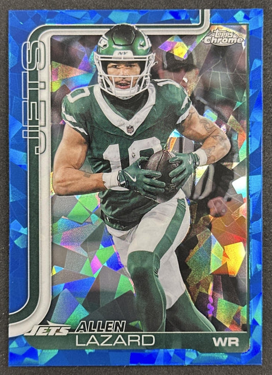 Allen Lazard 2025 Topps Chrome Sapphire Jets front